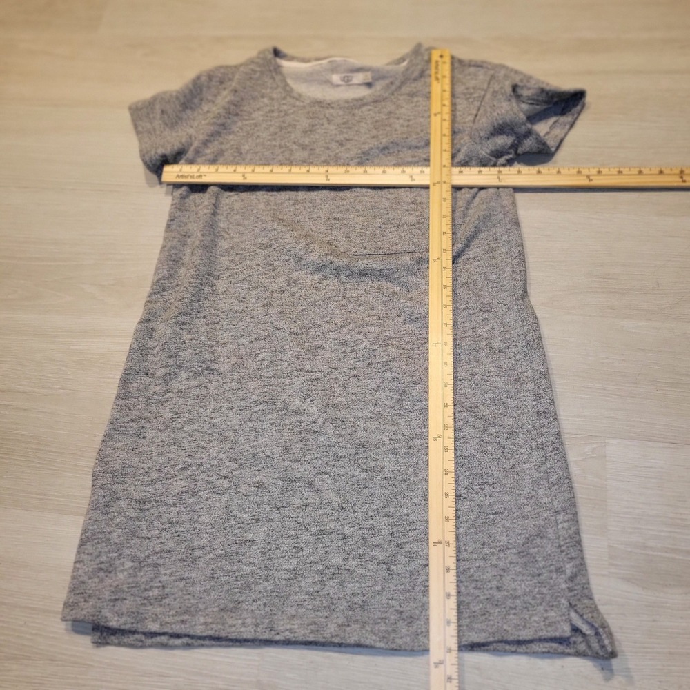 UGG Womens Heathered Grey French Terry T-Shirt Pocket Mini Dress M casual beach - Picture 8 of 10
